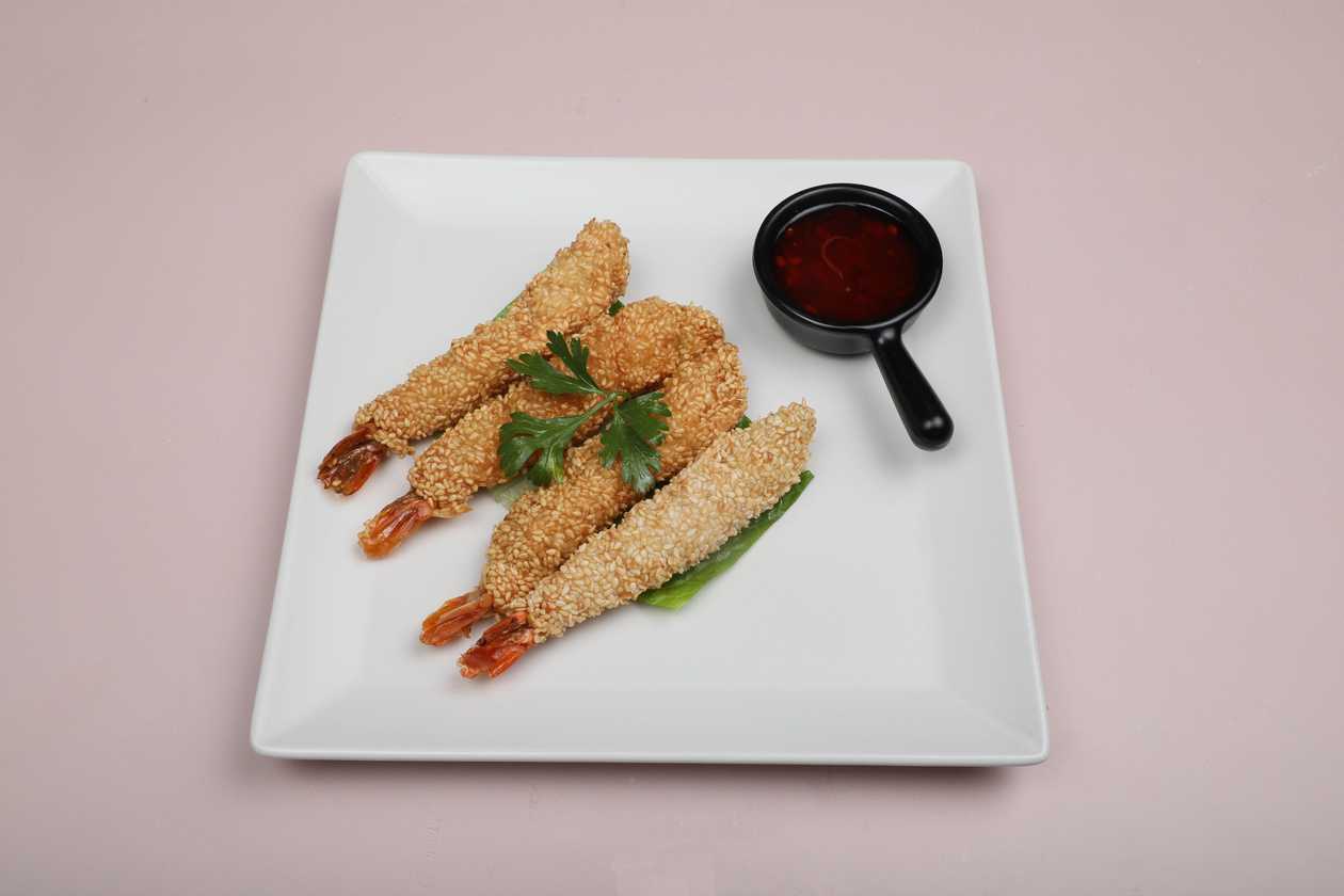 Tempura Sesame King Prawns