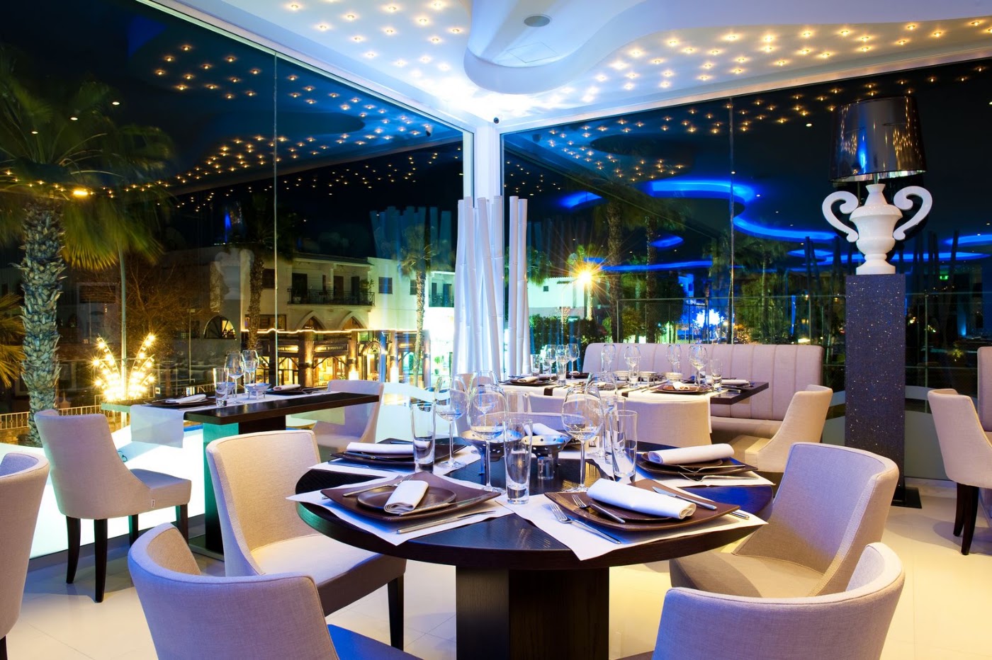 Evening dining on the terrace